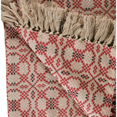 Kendall Jacquard Red Afghan AF280017 - The Fox Decor